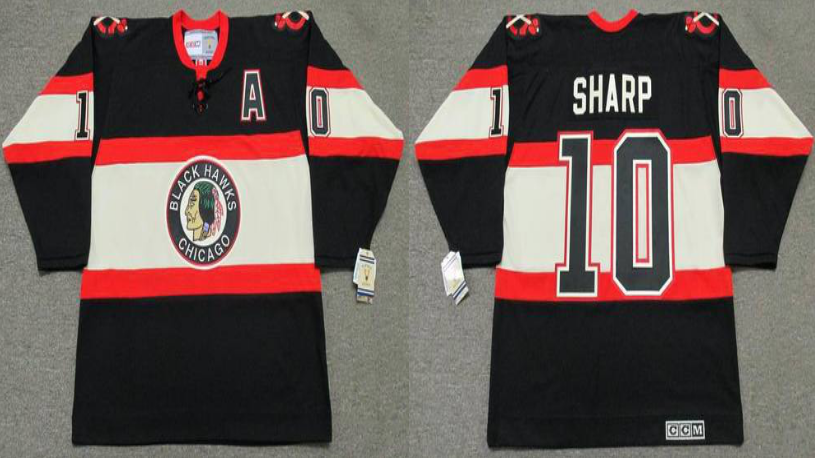 2019 Men Chicago Blackhawks 10 Sharp CCM NHL jerseys